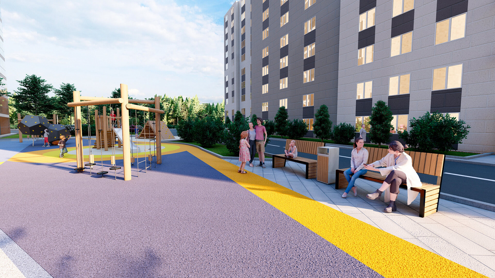 9Игровые и спортивные зоны для жилого комплекса